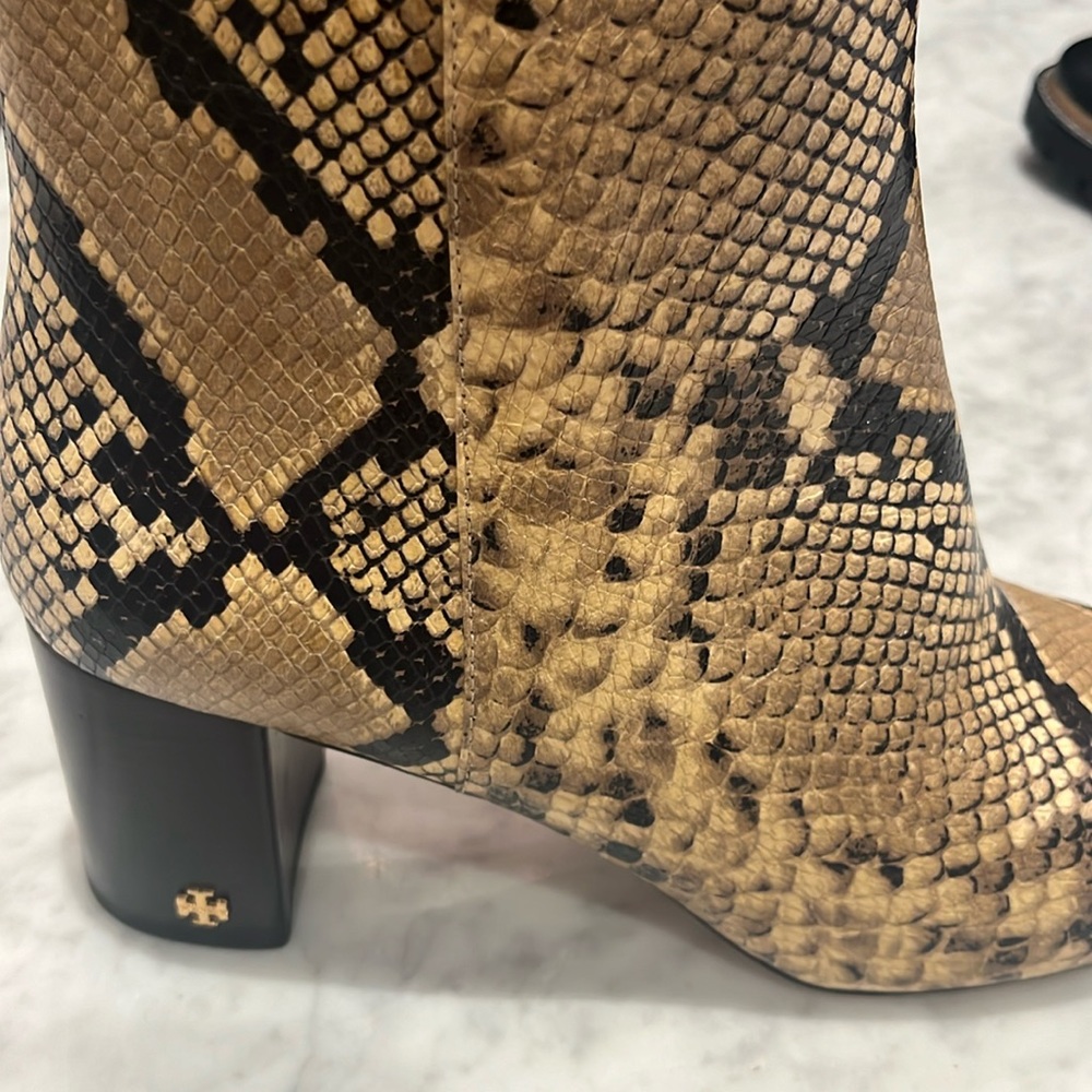 New size 11 tory Burch Snake-Embossed Leather Bootie